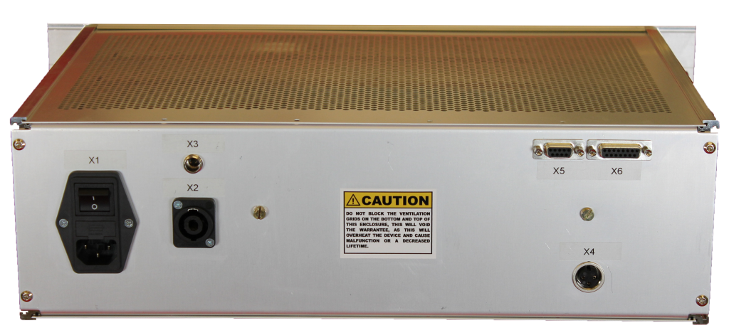 Rear panel of the BX17 arc generator