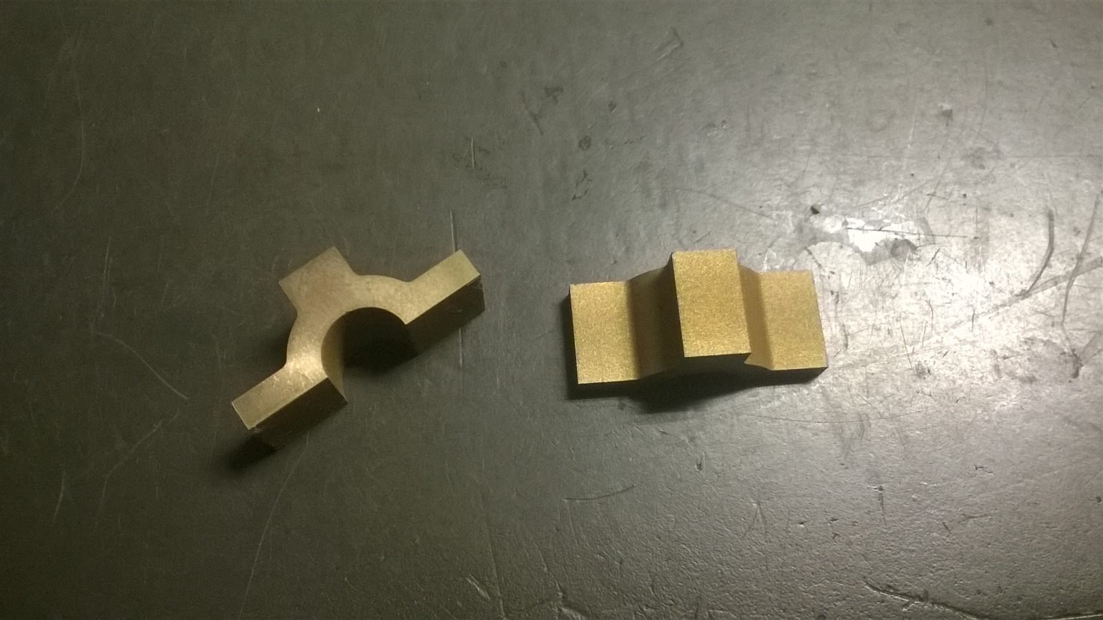 Two small brass fittings