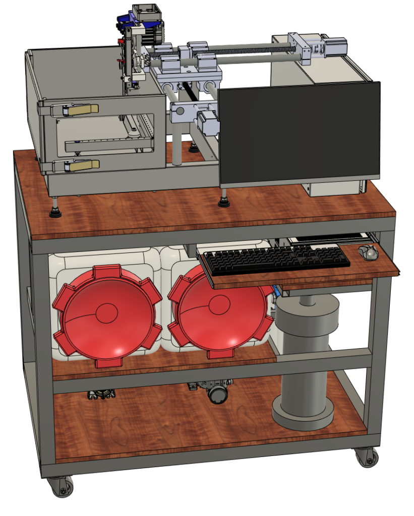 CAD render of the MK3 wire EDM machine